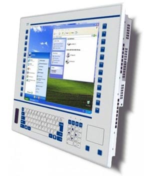 Monitor táctil con teclado incorporado